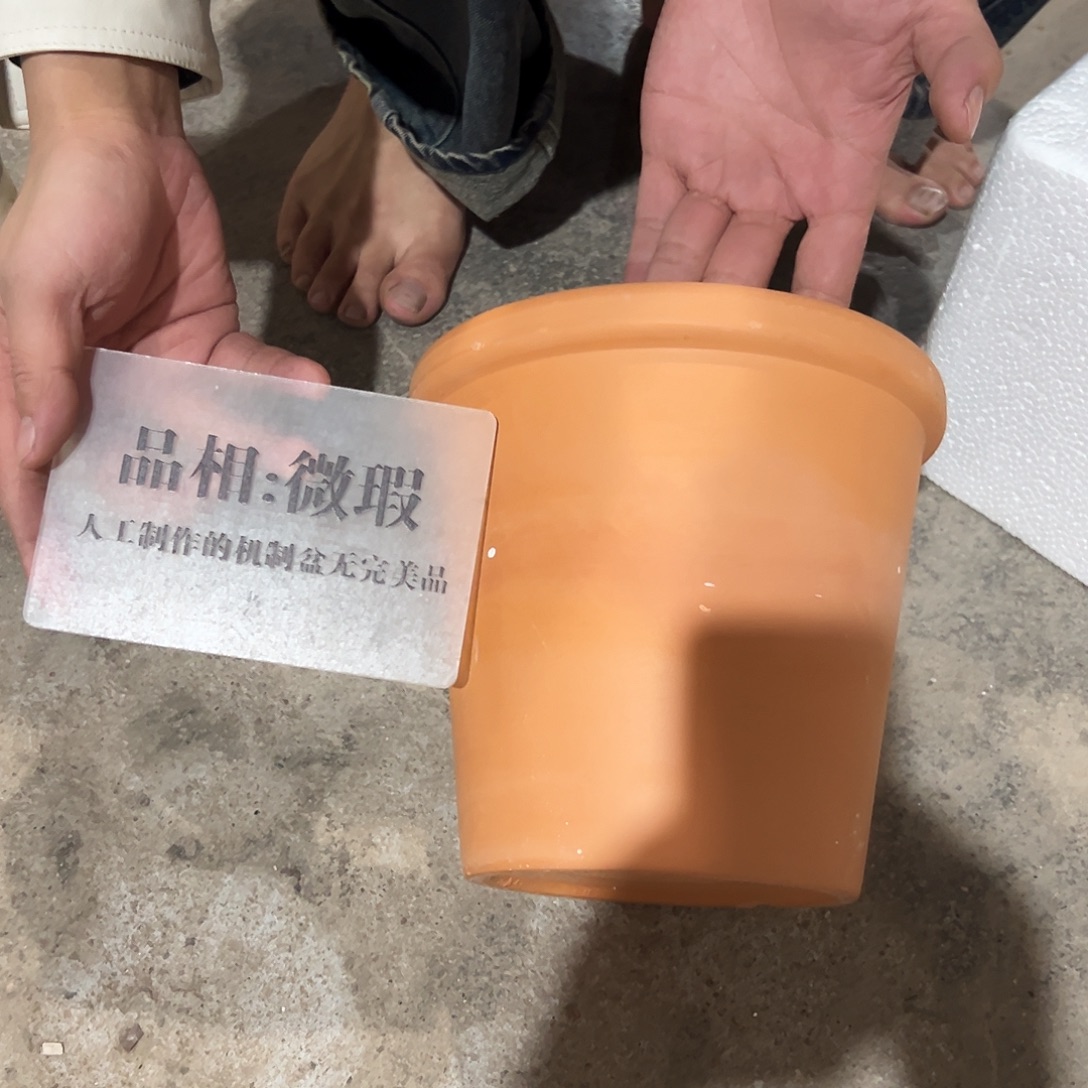 微瑕厚边盆21口19高1个