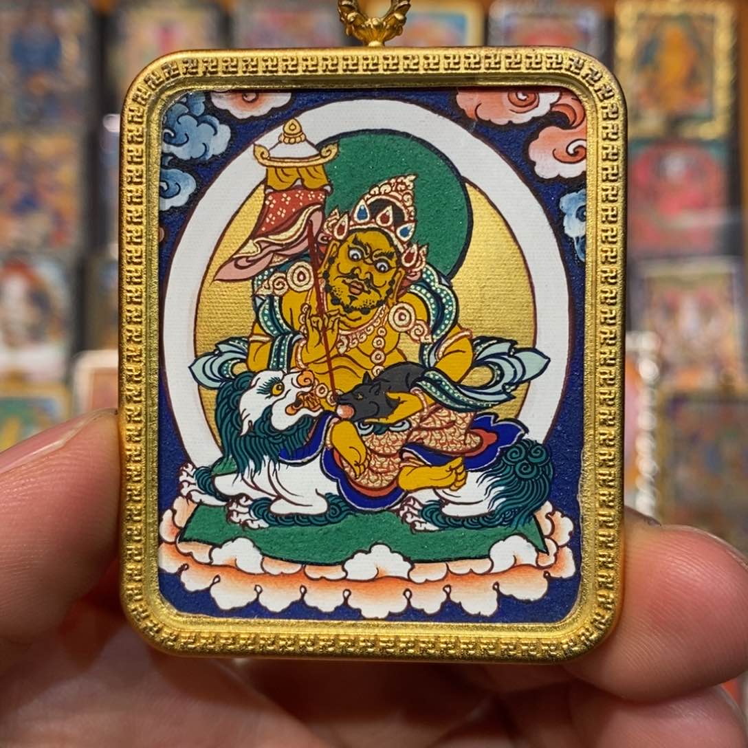 吊坠开播特惠纯手绘财宝天唐卡