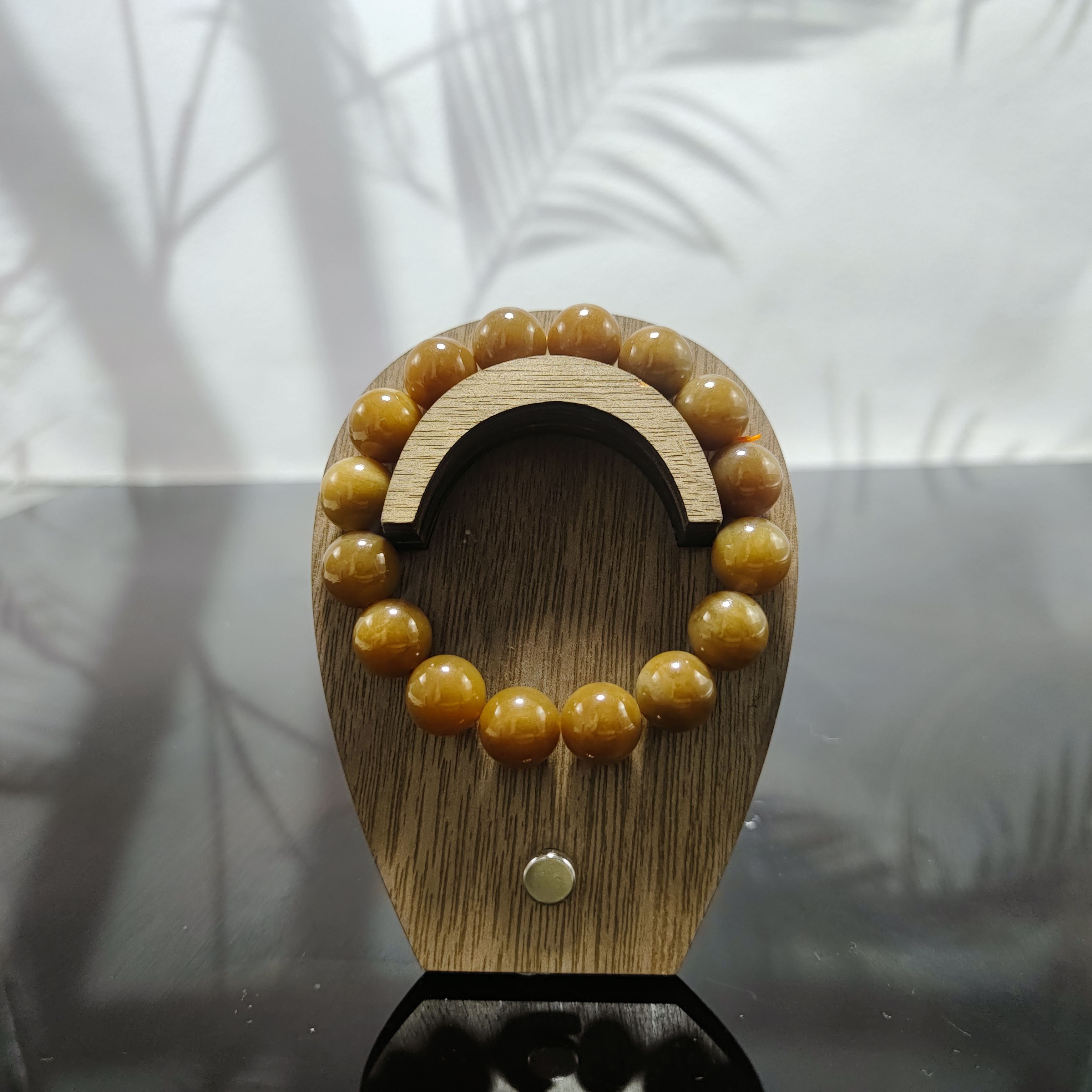 V和田玉圆珠手串（卡12）3915