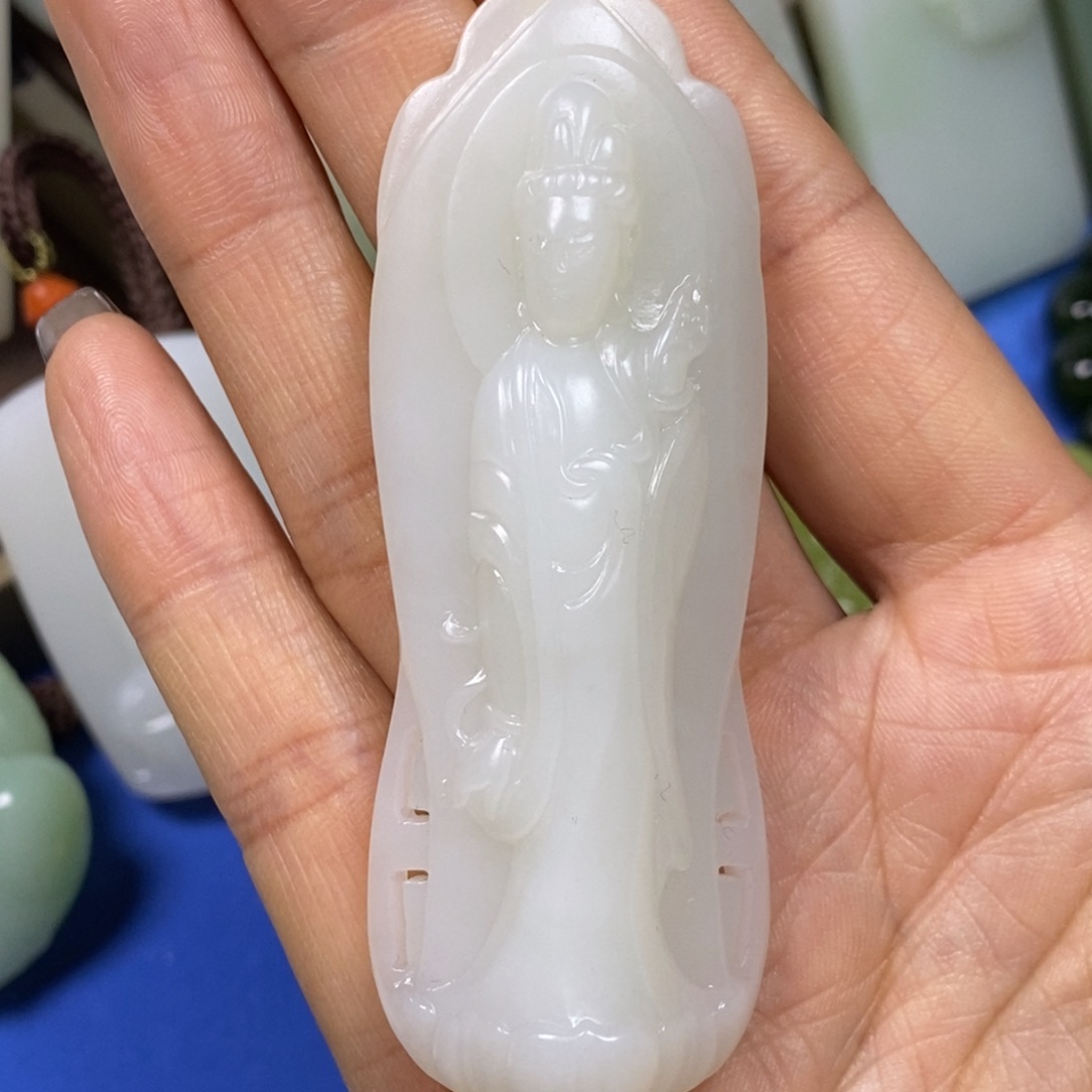 和田玉挂件未镶嵌江***义