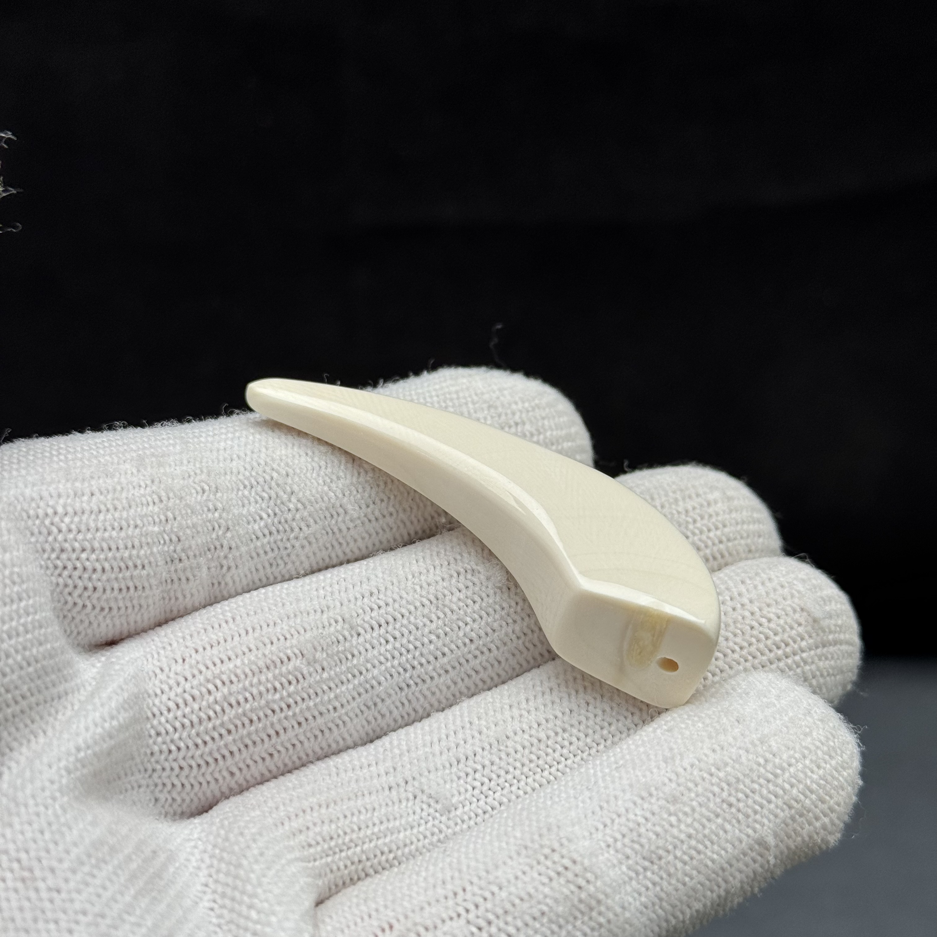 D3834天然猛犸牙 牙尖 55mm支持鉴定 假一罚四