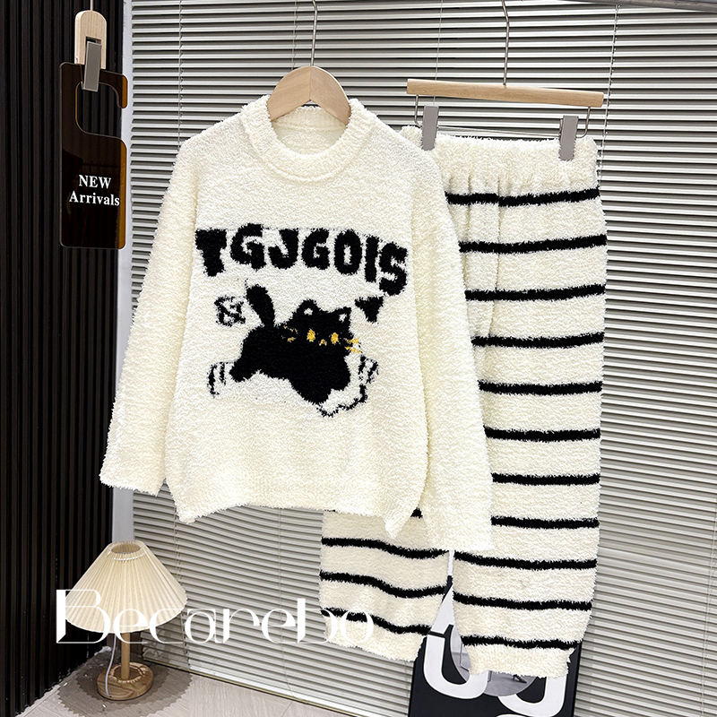 儿童装男童睡衣冬季家居服加绒秋冬款大童加厚珊瑚绒男孩法兰绒潮