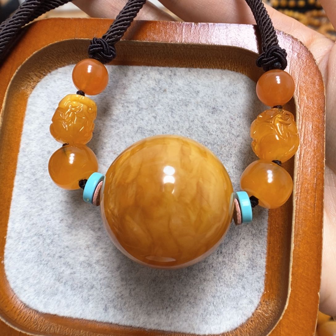 蜜蜡颈饰未镶嵌蜜蜡