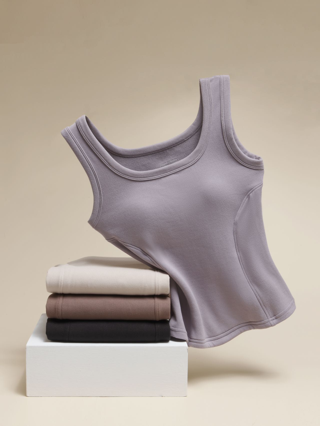 百分百羊毛固定杯背心