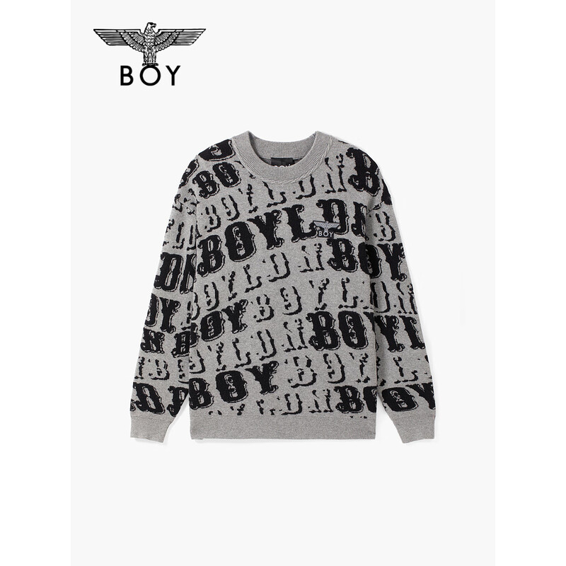 BOY LONDON2025新款秋季潮牌情侣款时尚满印针织套头毛衣N60025