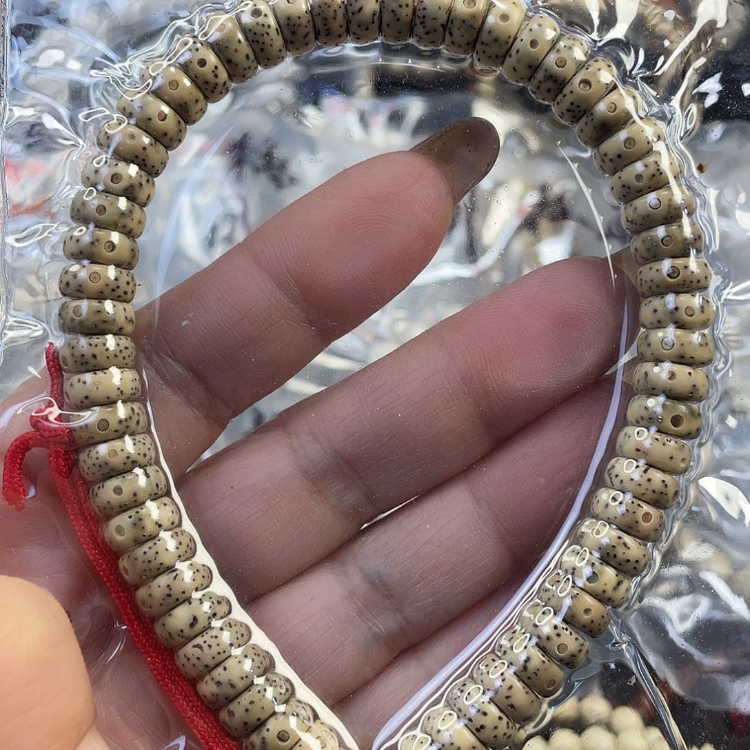 星月菩提手串石玉料药片手持氧化特价尺寸9
