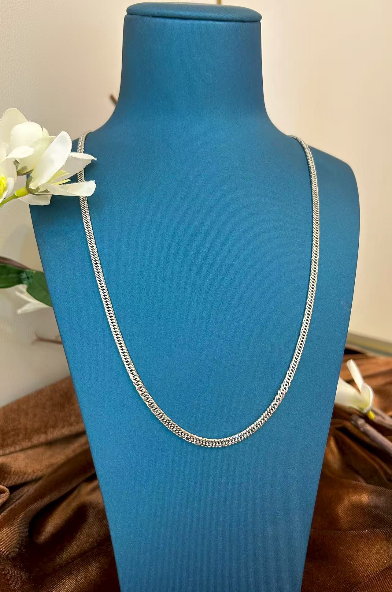 铂金 PT950 马鞭项链 男女通用 长度57简约时尚气质