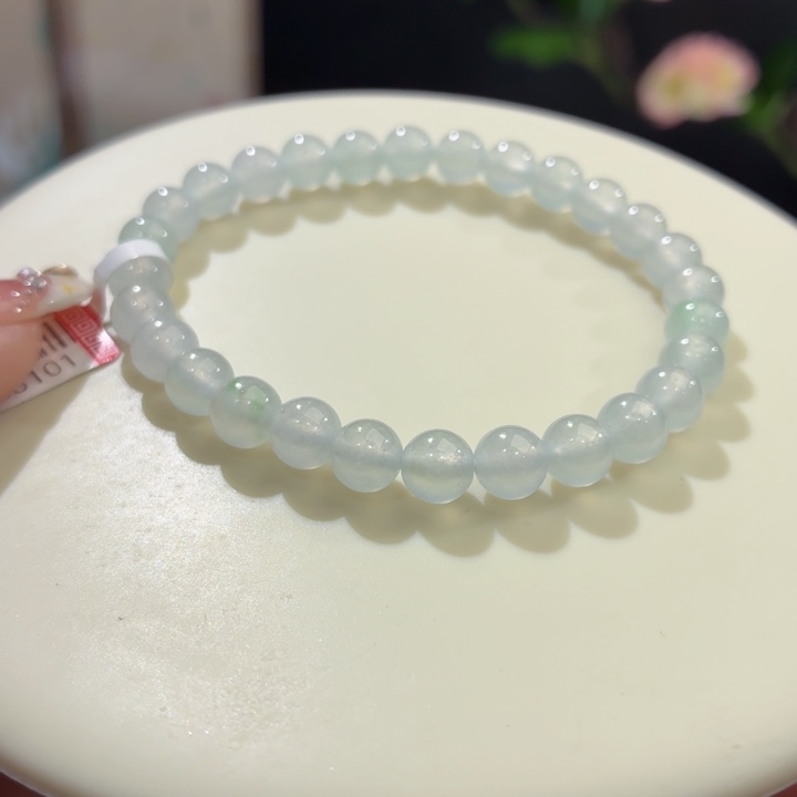 翡翠未镶嵌手链冰晴卡6.4