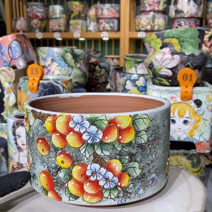 红陶景德镇艺术手绘作品