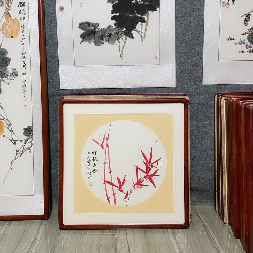 【闪购商品】国画书画作品带框65×65厘米