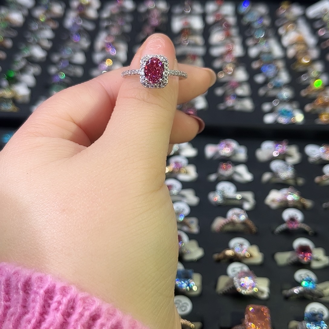莫桑石非金属SH K白方包西柚粉冰花鸽子蛋-10
