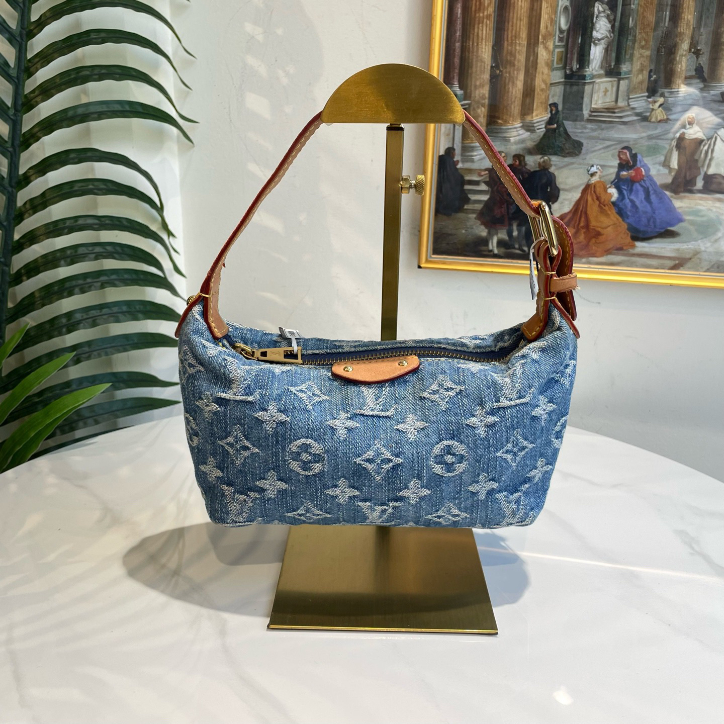 95新 LouisVuitton/路易威登 御古屋/08767/丹宁小饭盒 芯片
