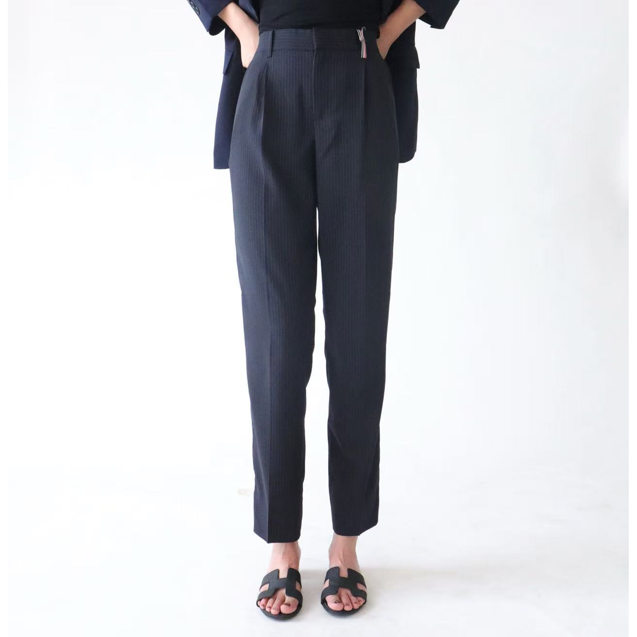 春秋款蓝色西裤轻职风商务休闲西裤简约1417-c