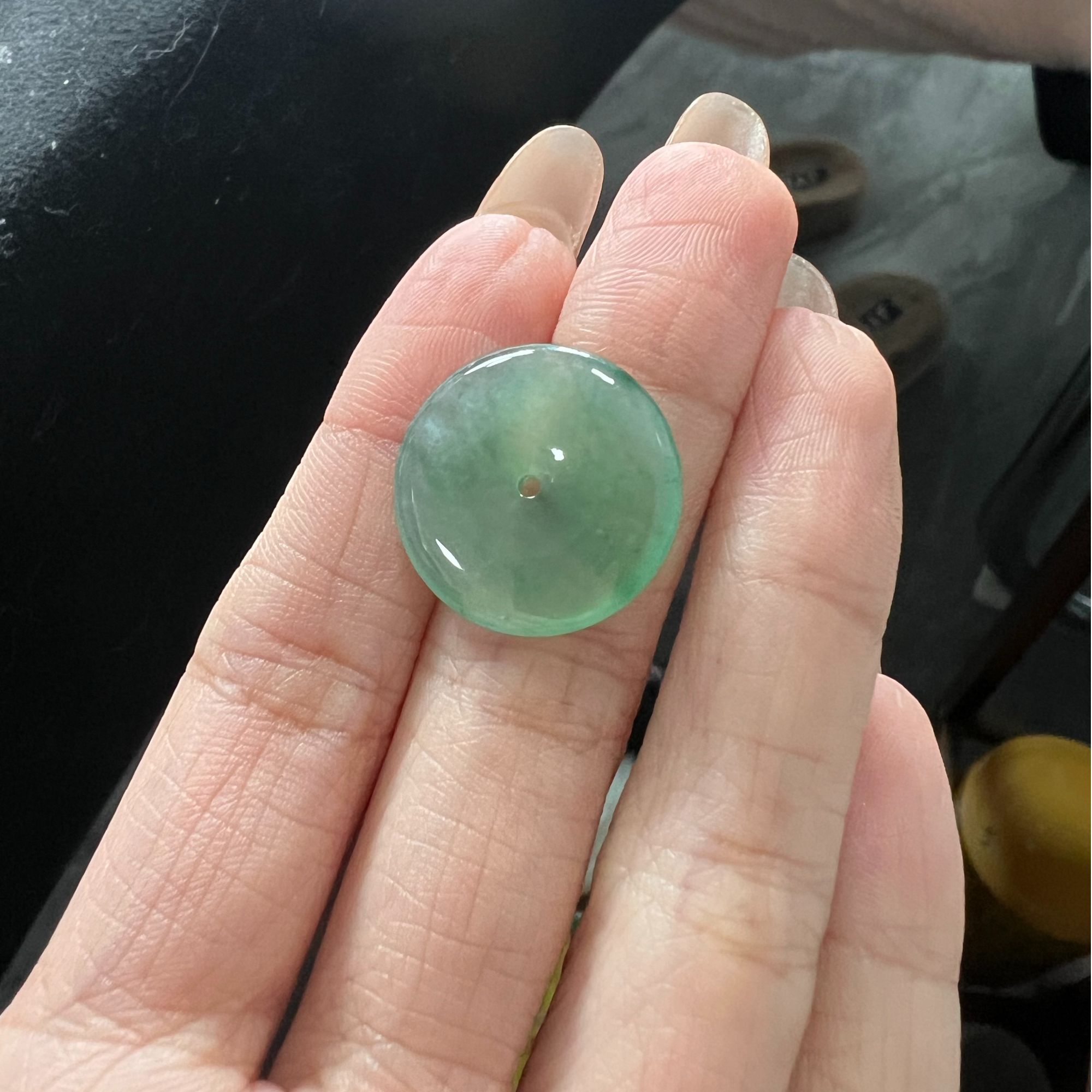 天然a货翡翠 平安扣
