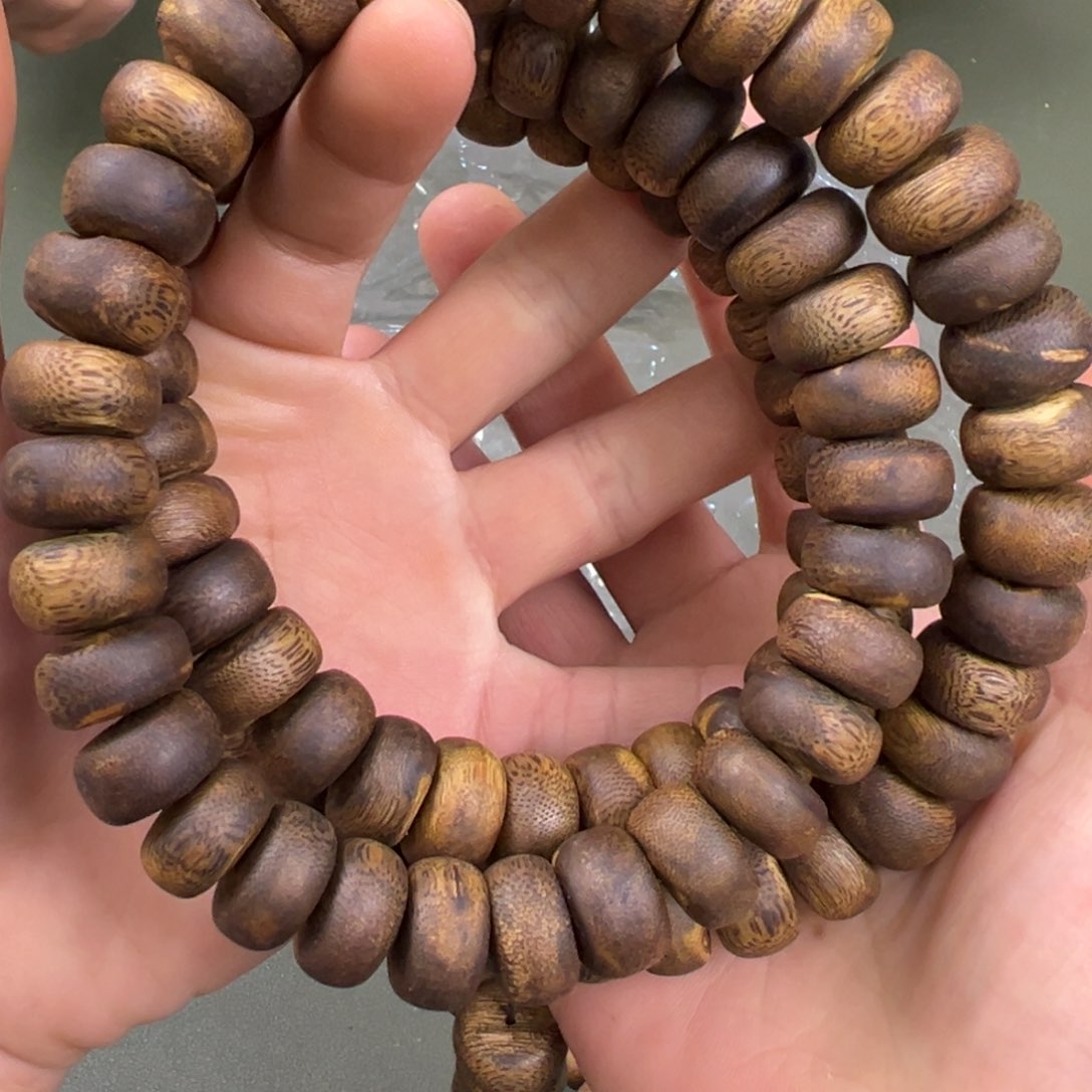 沉香手串张勺子算盘珠多圈多样性发一1.6/116g