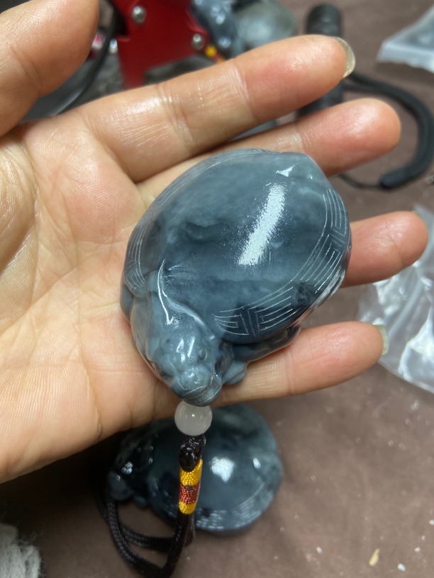 和田玉 把件 龙龟