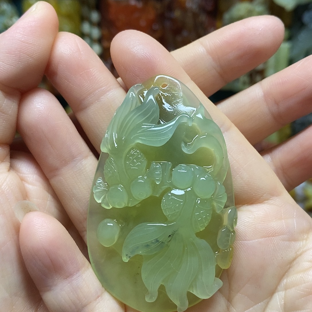 岫玉未镶嵌吊坠(不含链)