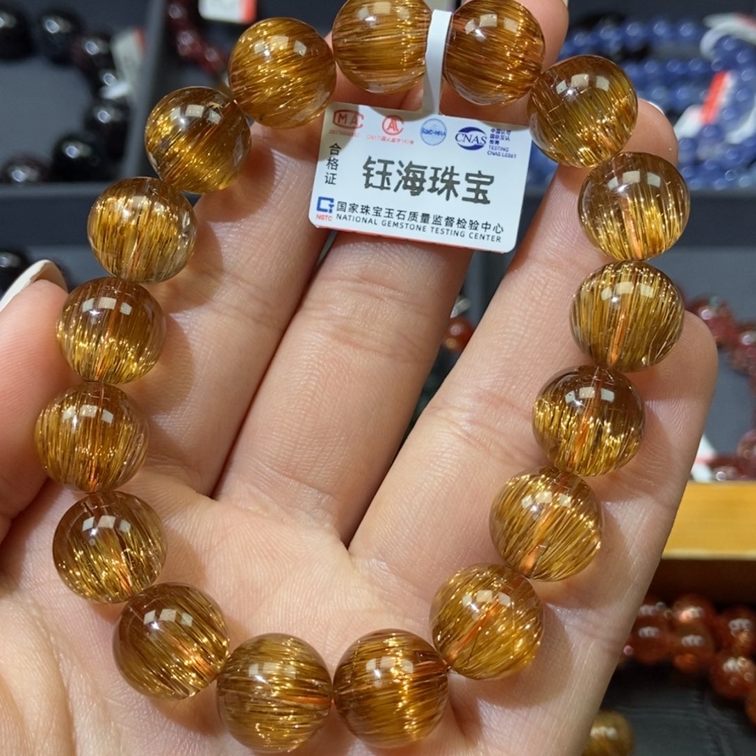 水晶铜顺发手串未镶嵌12.6mm