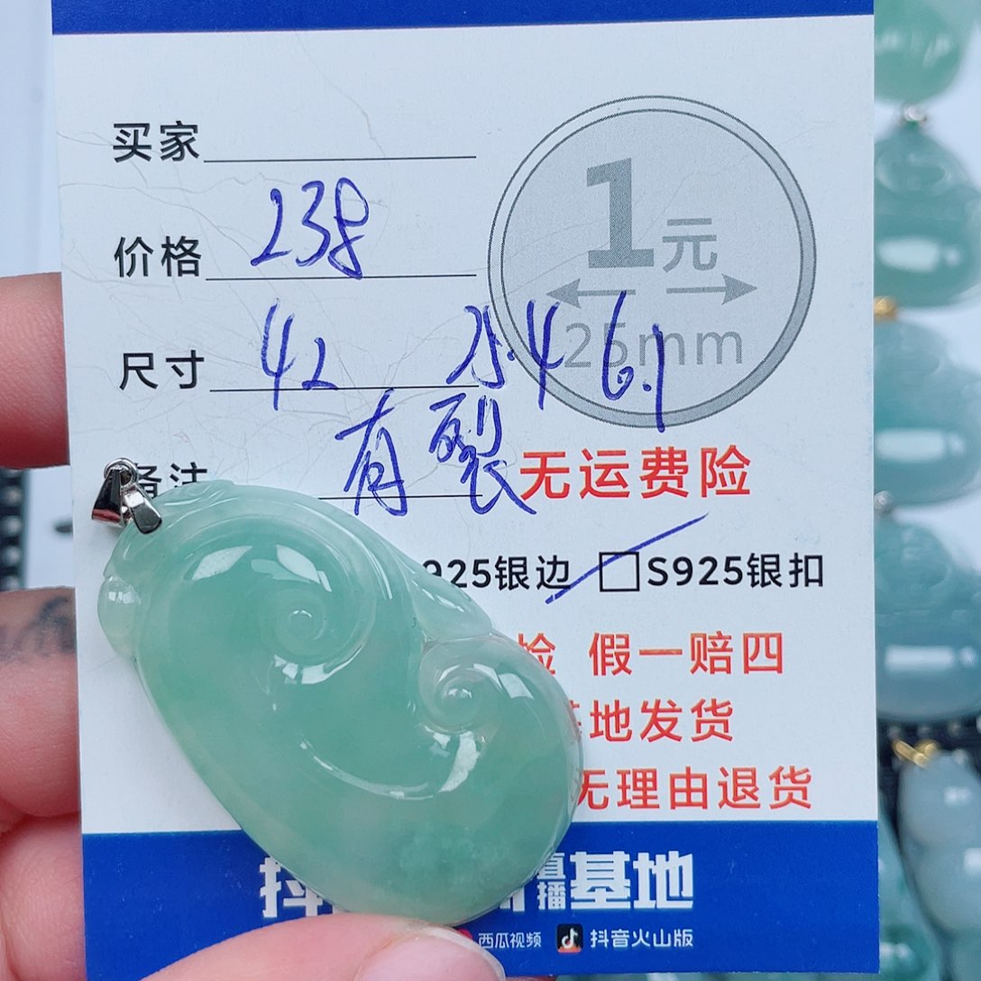 翡翠银S925镶嵌颈饰