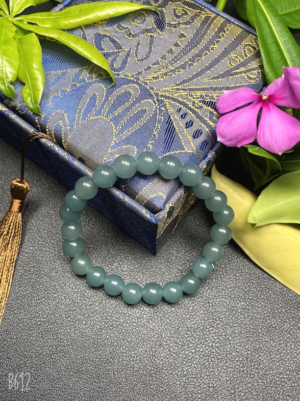 F61缅甸老蓝水手串卡8mm