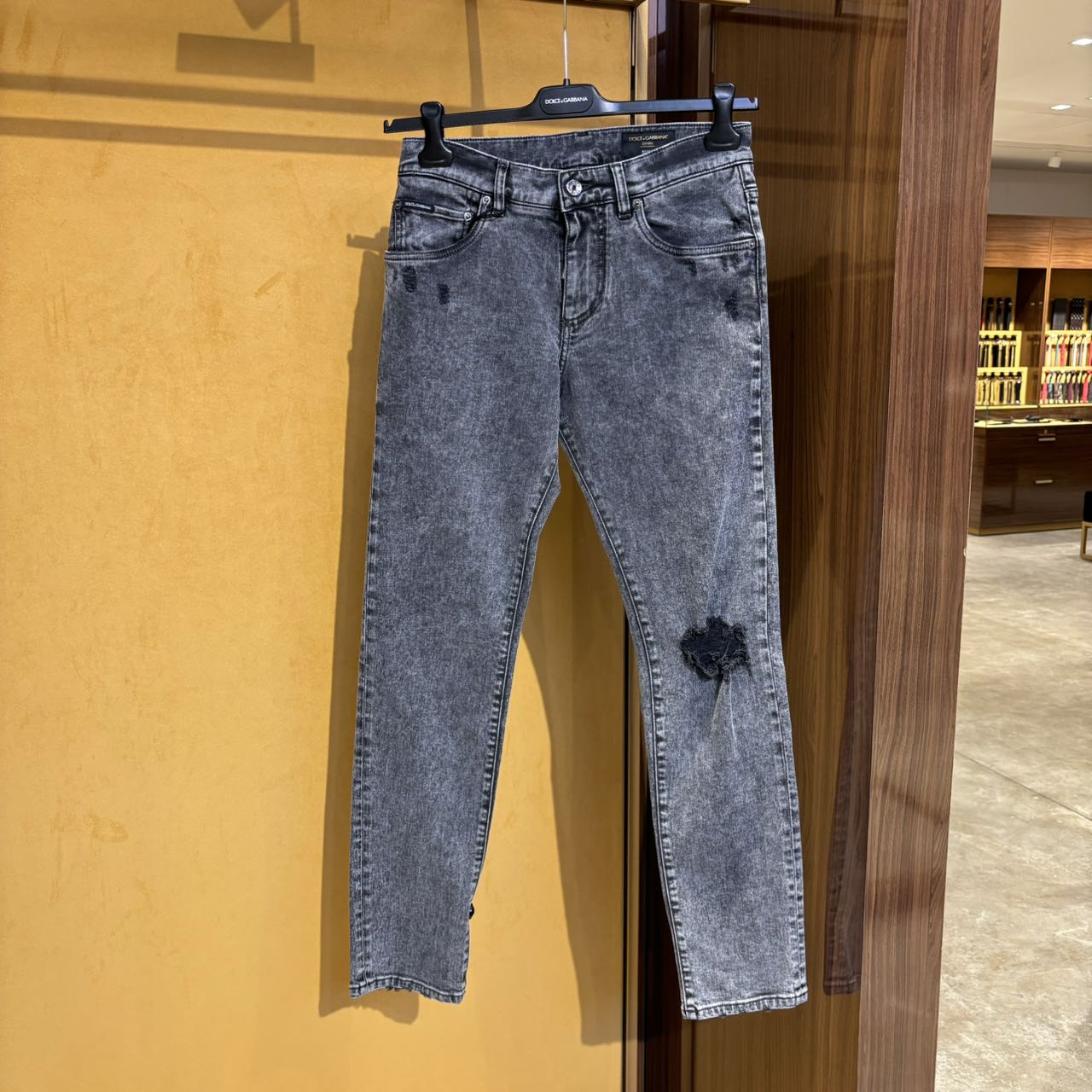 【CC在欧洲】D....G 折扣款 1号 灰色雪花中腰修身牛仔裤
