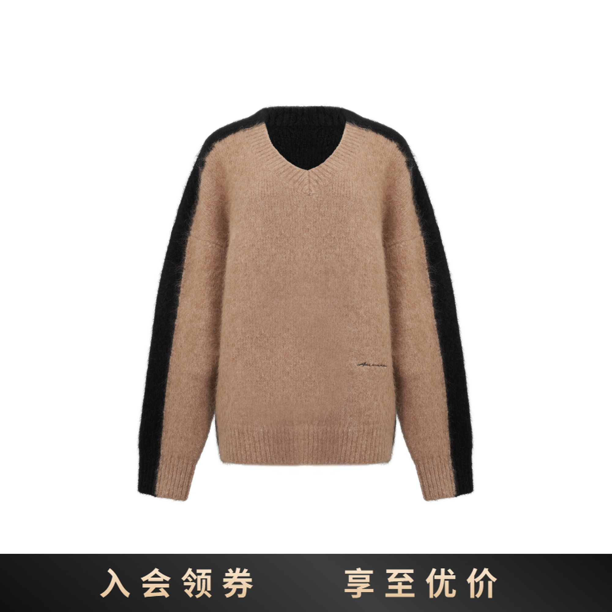 ANN ANDELMAN时尚休闲加厚高领圆领V领拼色毛衣