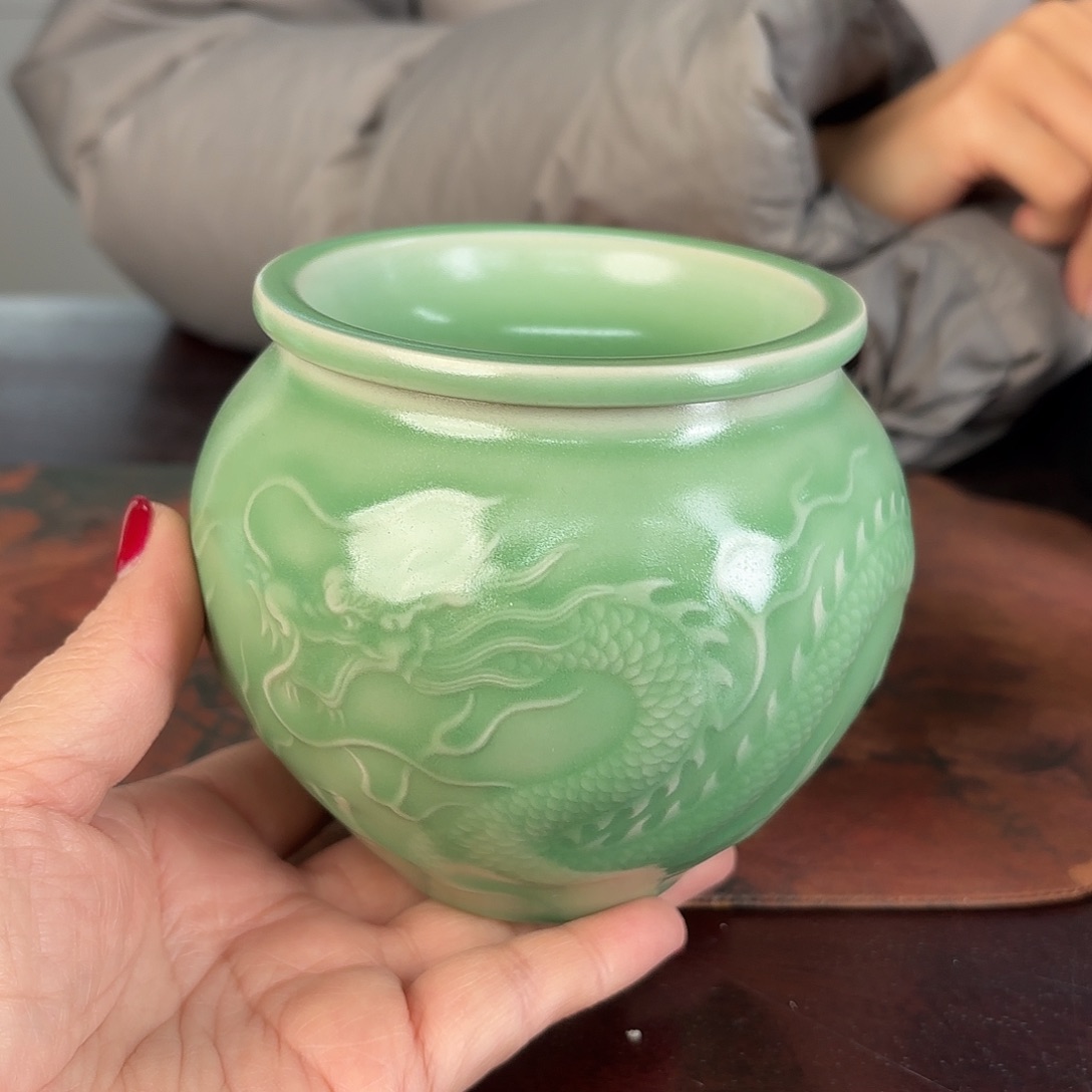 龙泉云间青瓷小米茶器