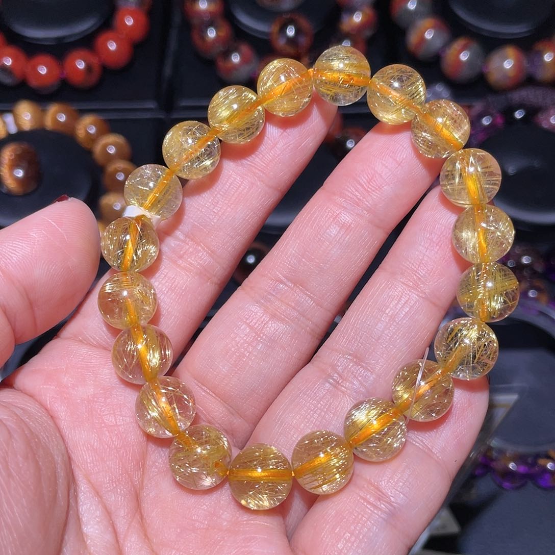 水晶金发晶手链A10.5未镶嵌用****4