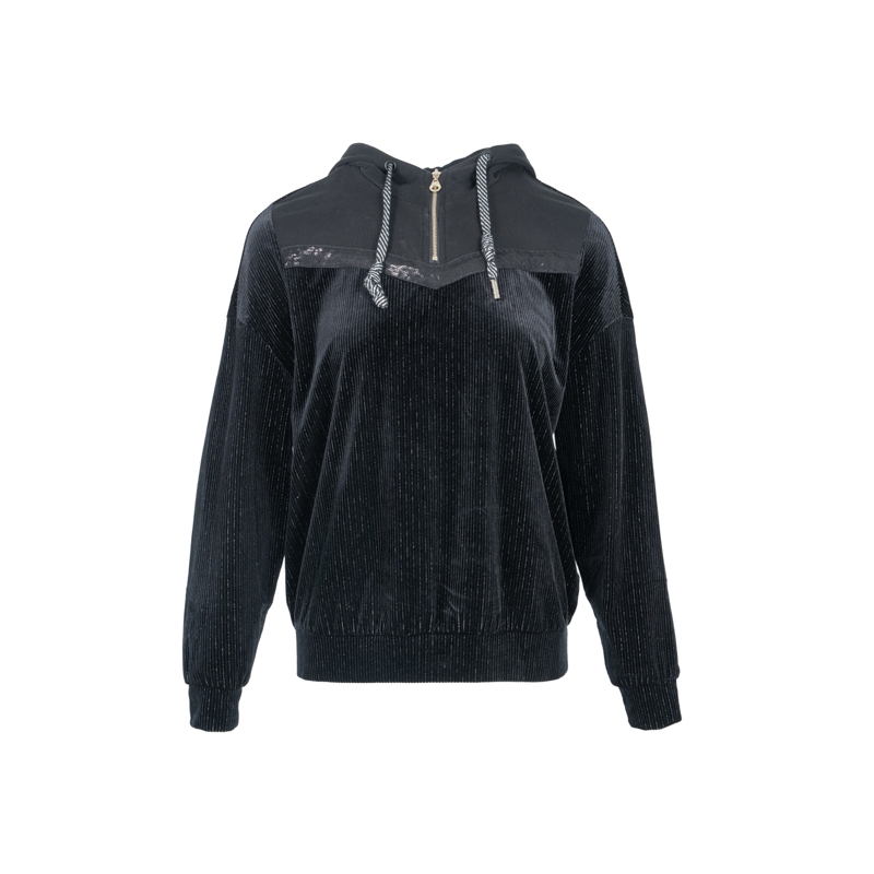 【小余专属】她翼冬季卫衣针织时尚休闲百搭女士黑色CD4232233269Y