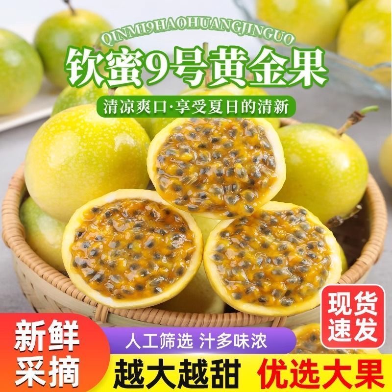 A5【百香果18个】广西正宗钦蜜9号黄金百香果新鲜水果（送开果器）