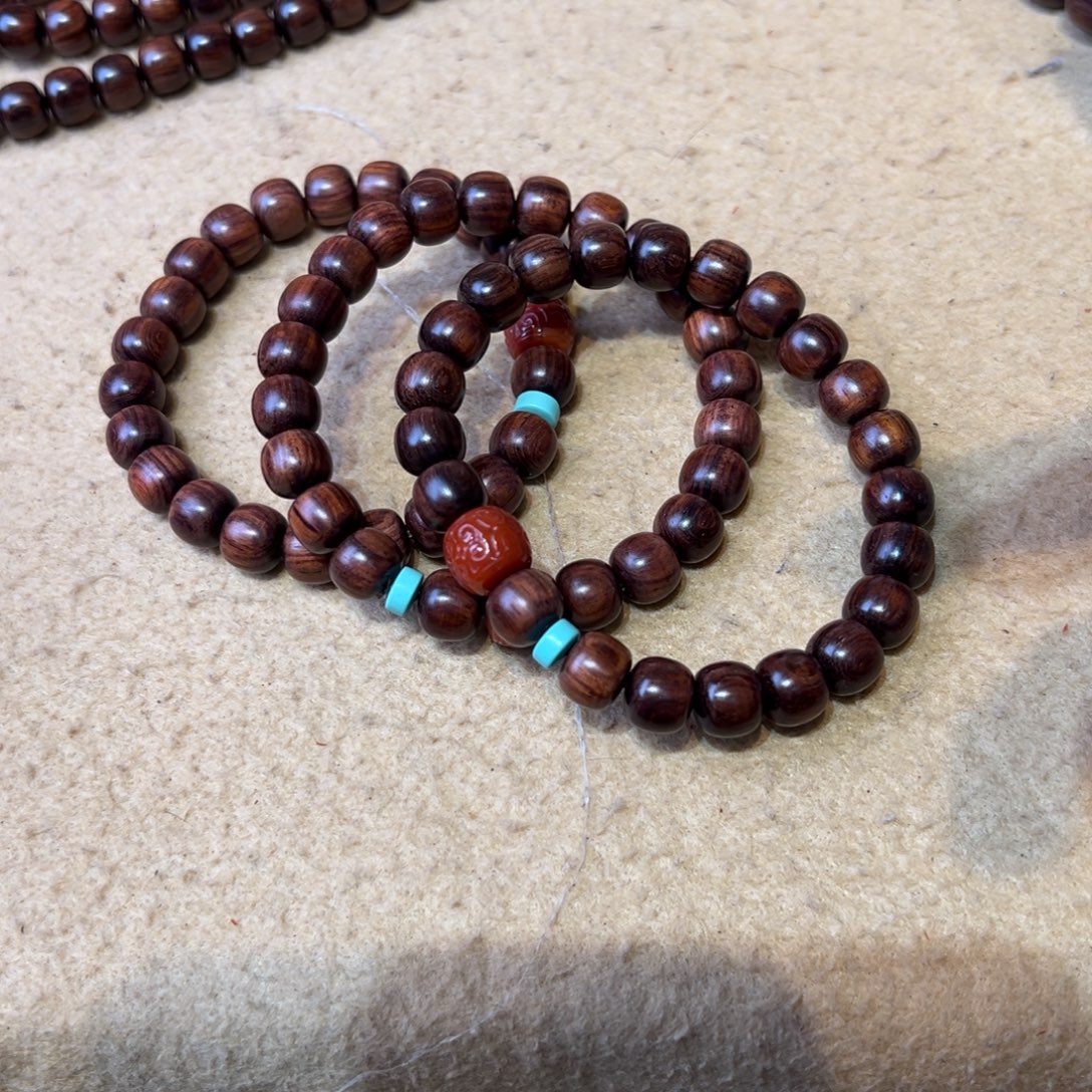 黄花梨/降香黄檀手串/手链海黄89开门海紫油梨