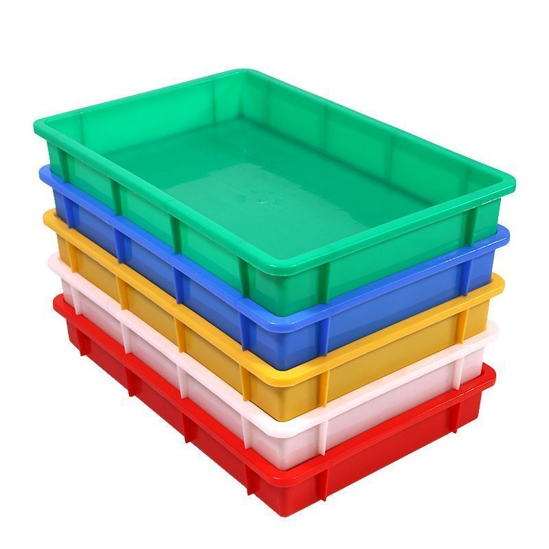 塑料箱长方形浅盘蛋白虫养殖周转箱食品物料收纳盒加厚塑胶方盘