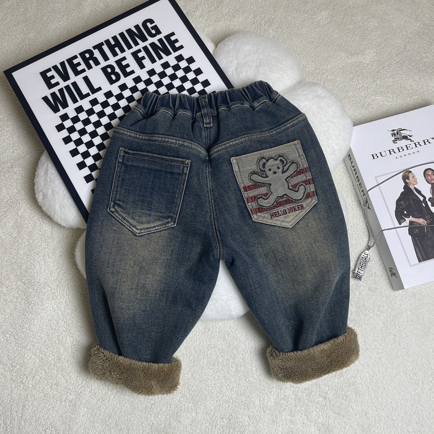男童加厚羊羔绒牛仔裤冬季儿童保暖一体绒裤子爆款宽松洋气柔软裤
