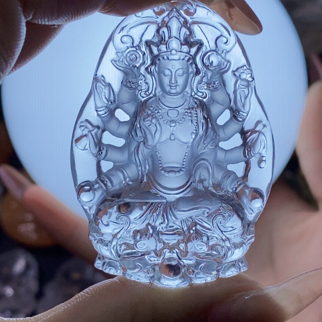 水晶颈饰未镶嵌叶*舟吊坠