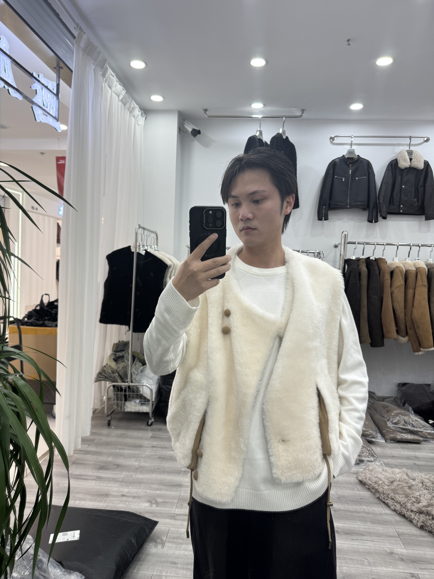 美丽奴皮毛一体秋冬新款小个子时尚宽松百搭保暖高级感