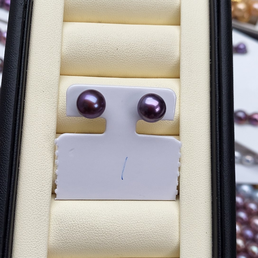 银S925镶嵌淡水珍珠耳饰