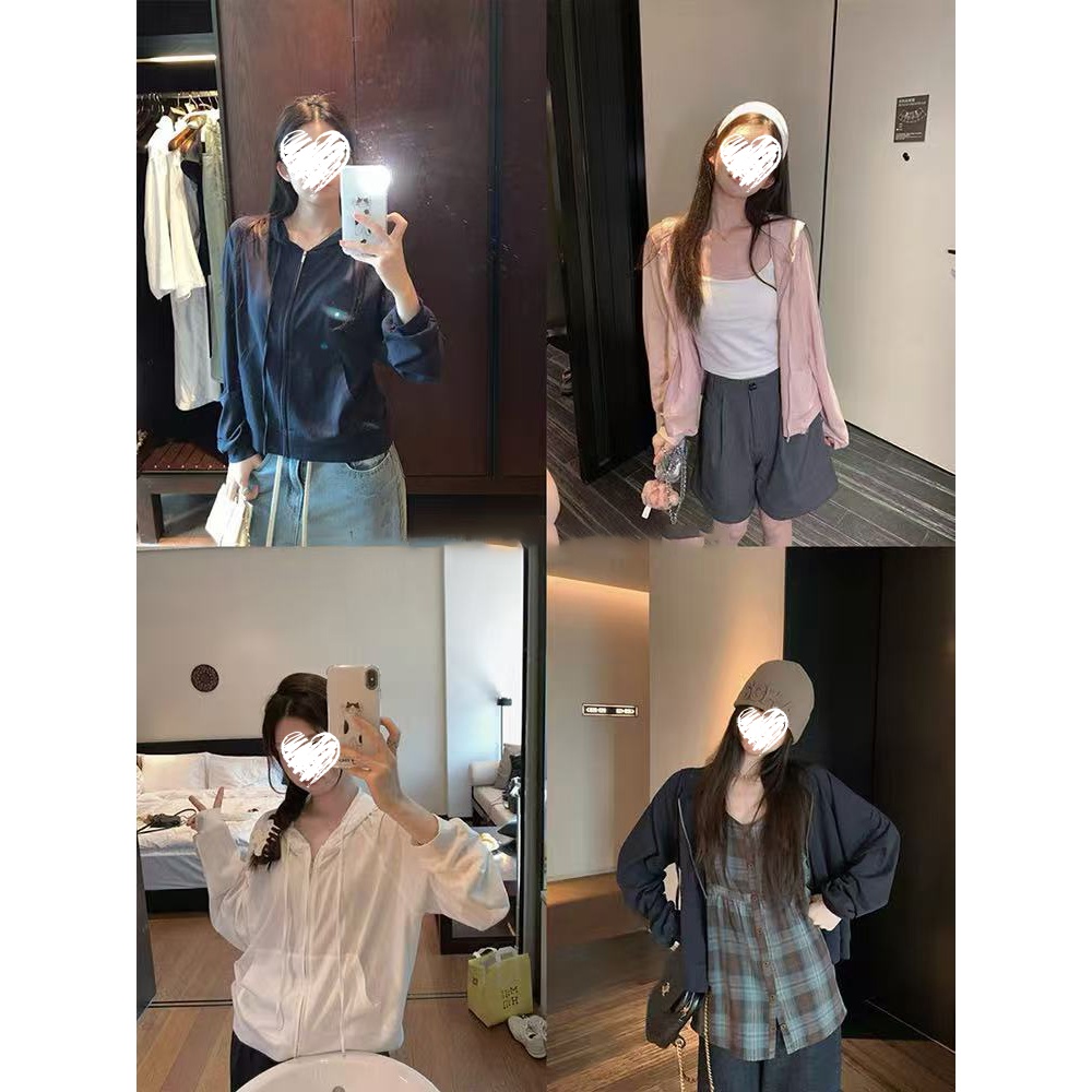 连帽纯色拉链休闲长袖薄款卫衣外套  60289