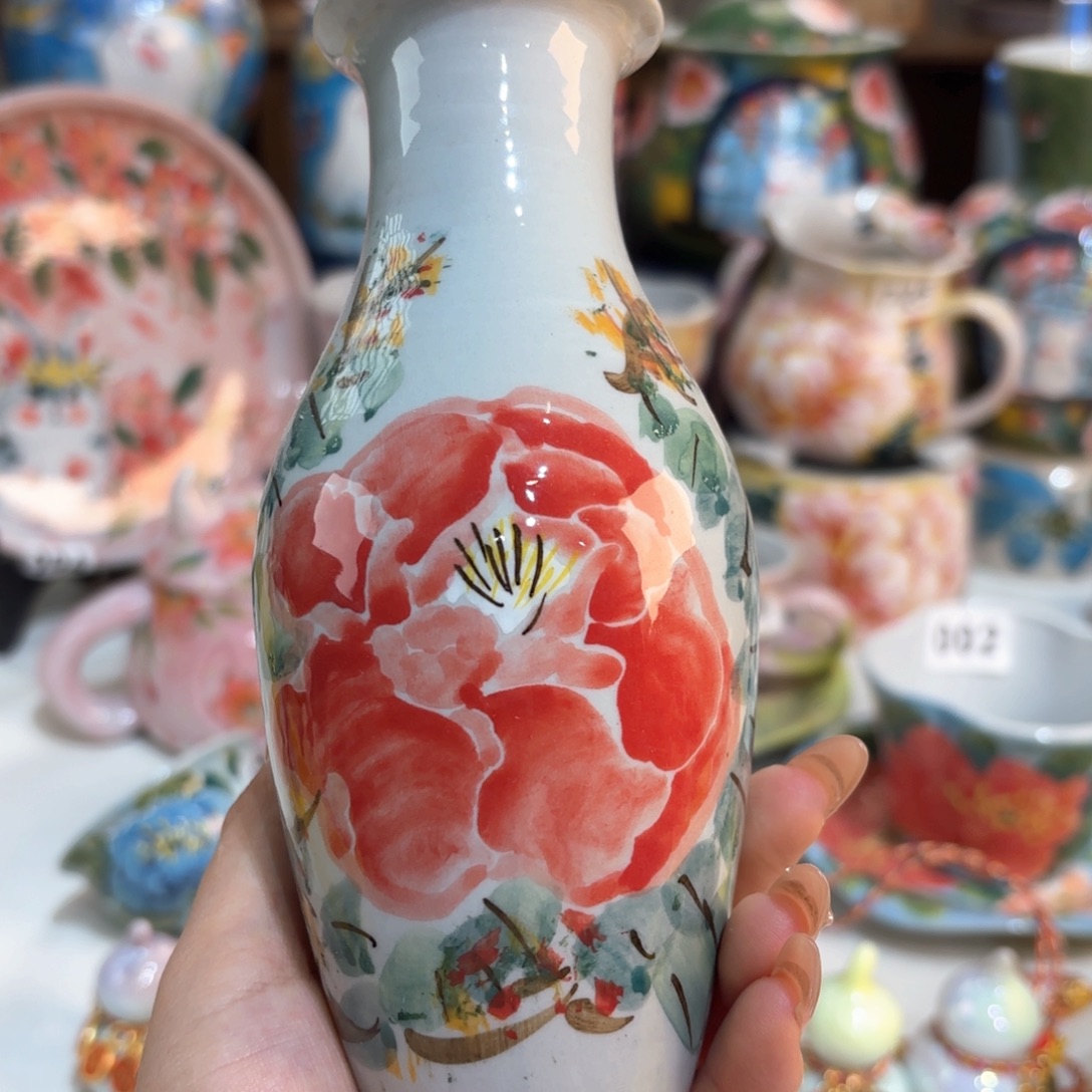 景德镇手绘高温釉下彩陶瓷茶具