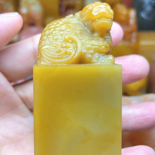 老挝石质地細膩光滑篆刻寫字刀感十足