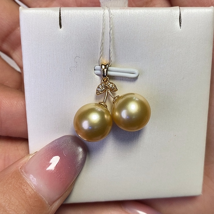 海水珍珠吊坠(不含链)18K金镶嵌