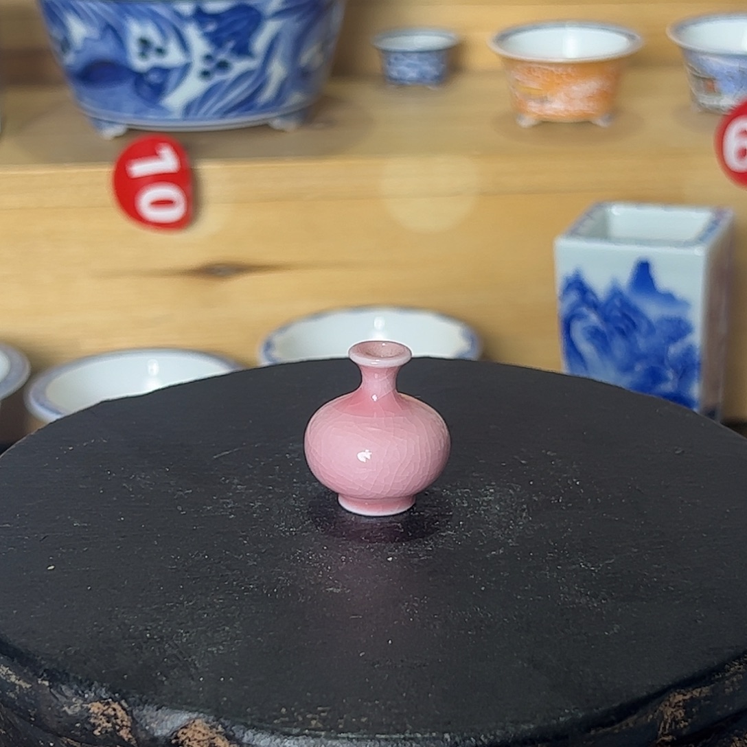 墨奈手绘陶瓷花盆内口高