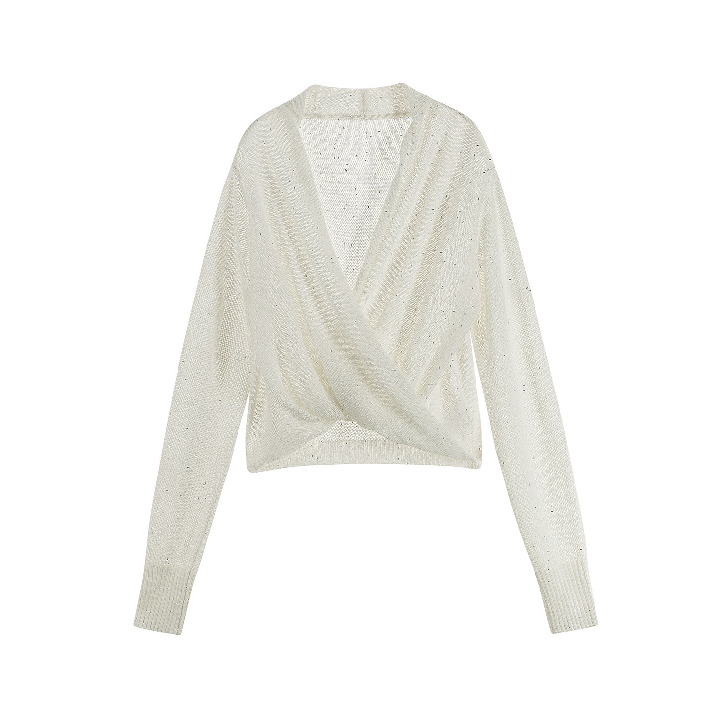 生活在左新中式复古珠片毛织上衣2026早春新款长袖毛衣针织衫女