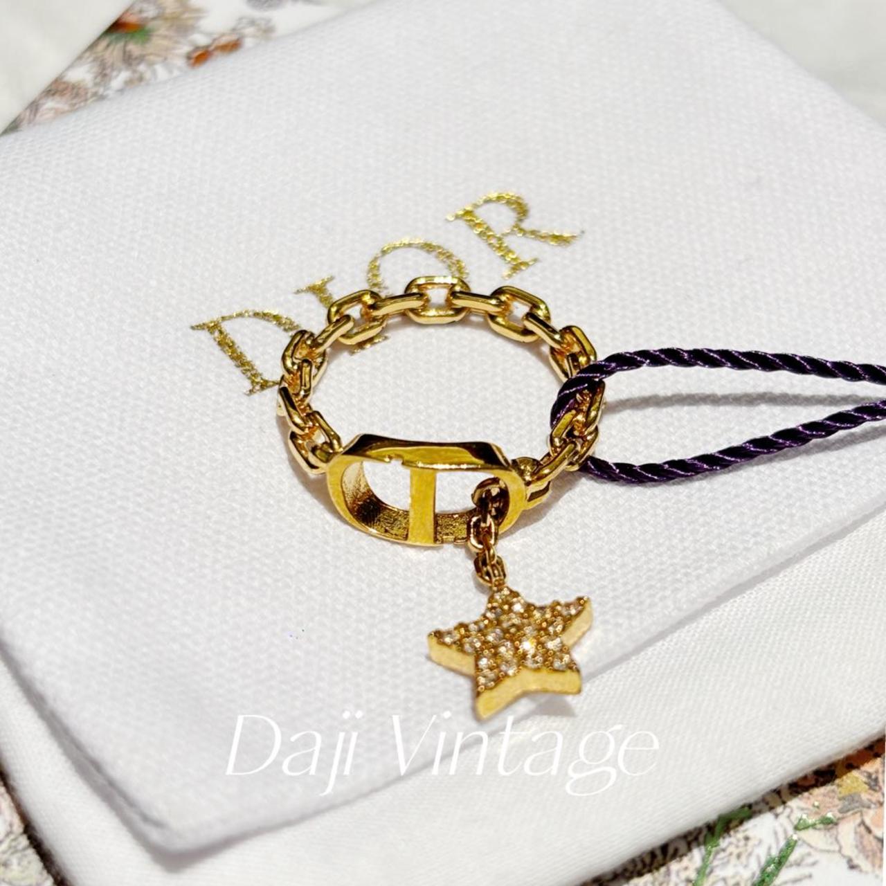 99新 DIOR/迪奥 大吉中古/Dior迪奥金色星星吊坠戒指m码