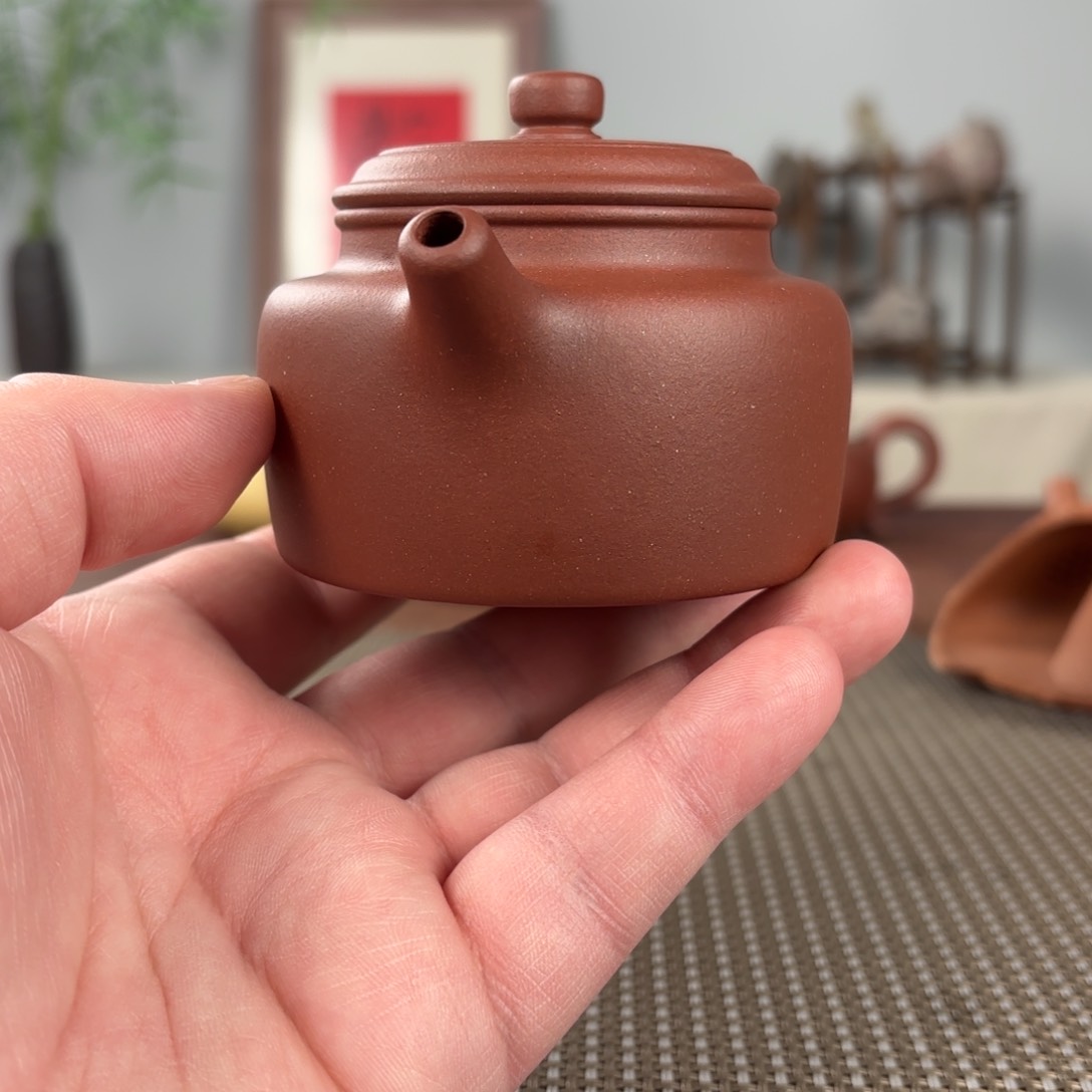 紫砂茶壶黑**白微瑕黄龙山原矿紫砂壶150