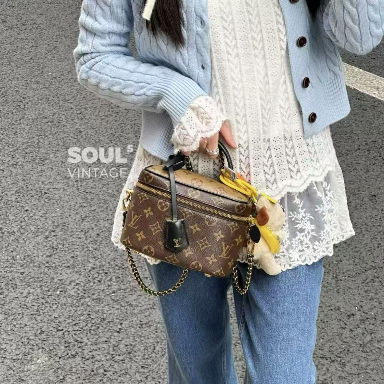 95新 LouisVuitton/路易威登 Lv vanity手提斜挎化妆盒/643240035