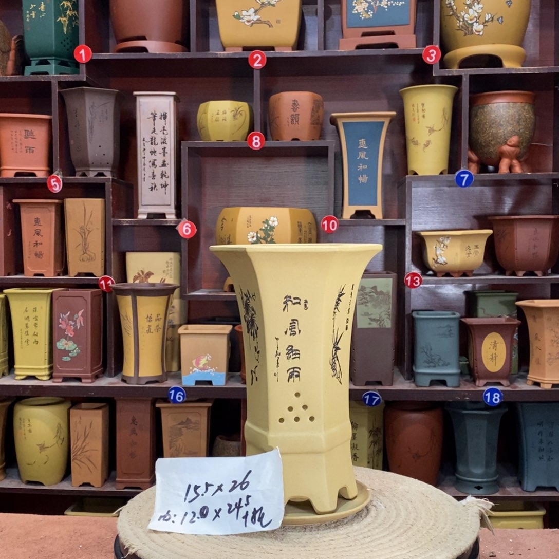 紫砂艺术紫砂花盆