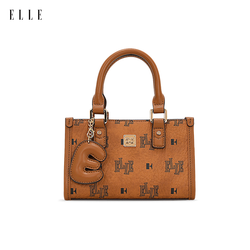 ELLE2025新款TONI琥珀流光经典色金棕色七夕礼物托特包斜挎手提包