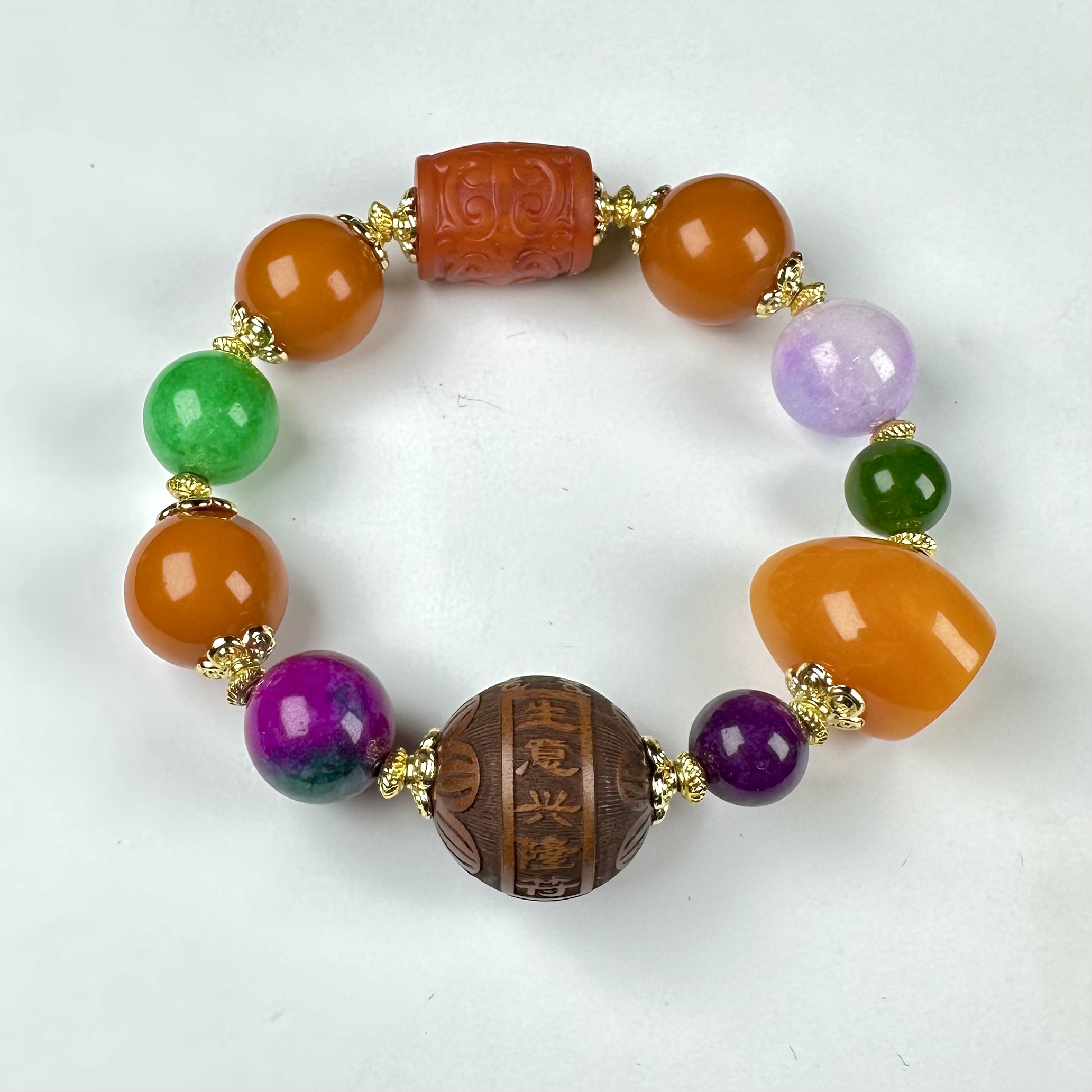 【小天总专属】Y007 精美蜜蜡手串 多样性发其一