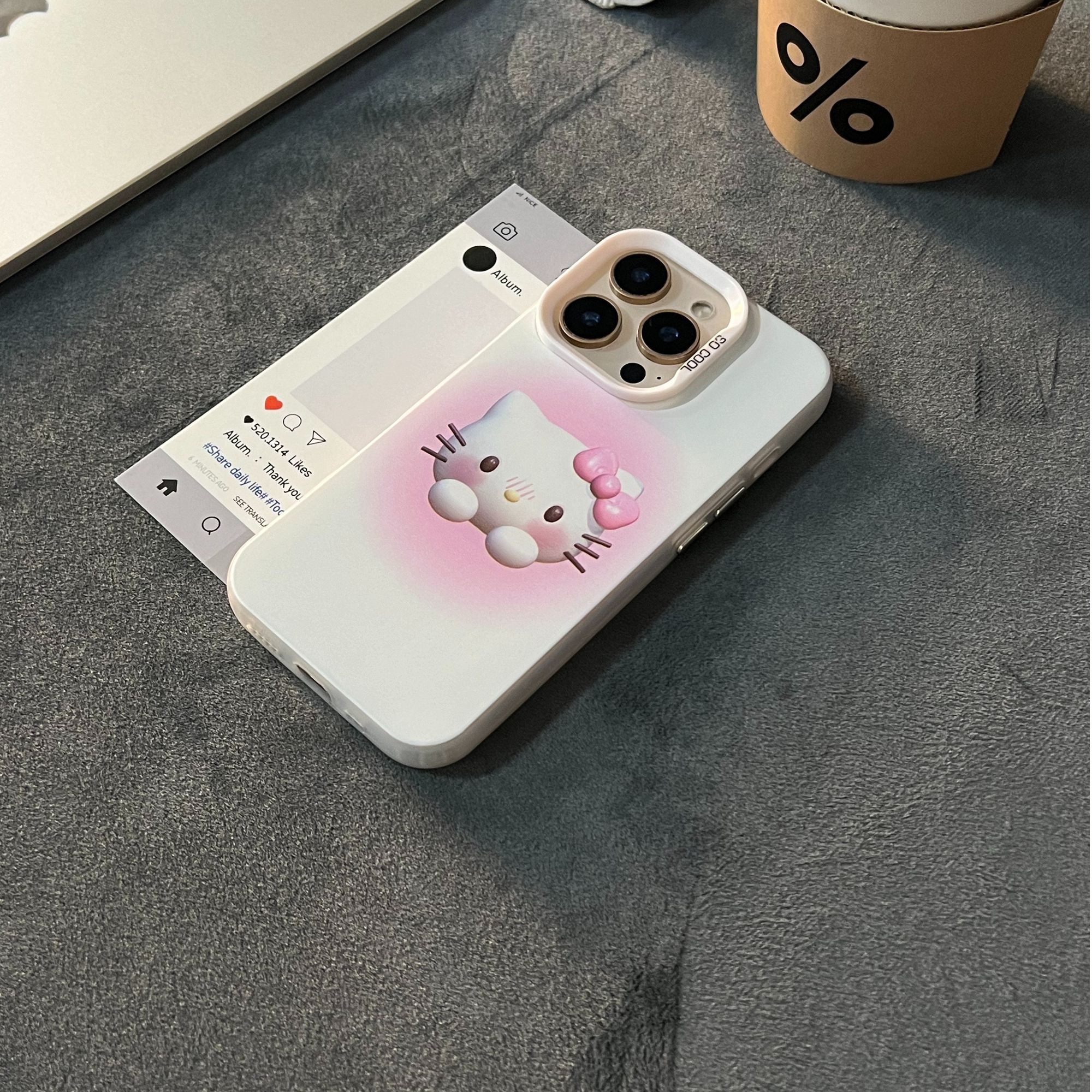 害羞脸红凯蒂适用苹果16手机壳12promax彩银壳iPhone13创意15/14