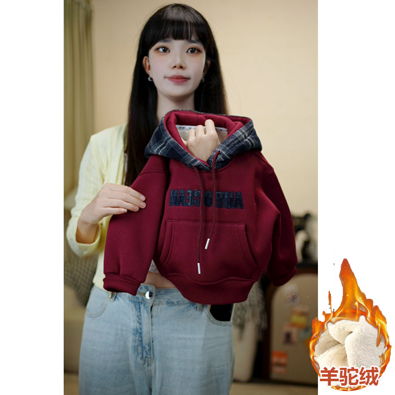 冬季款儿童洋气带帽宽松卫衣宝宝运动休闲韩版休闲连帽卫衣